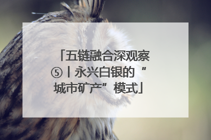 五链融合深观察⑤丨永兴白银的“城市矿产”模式